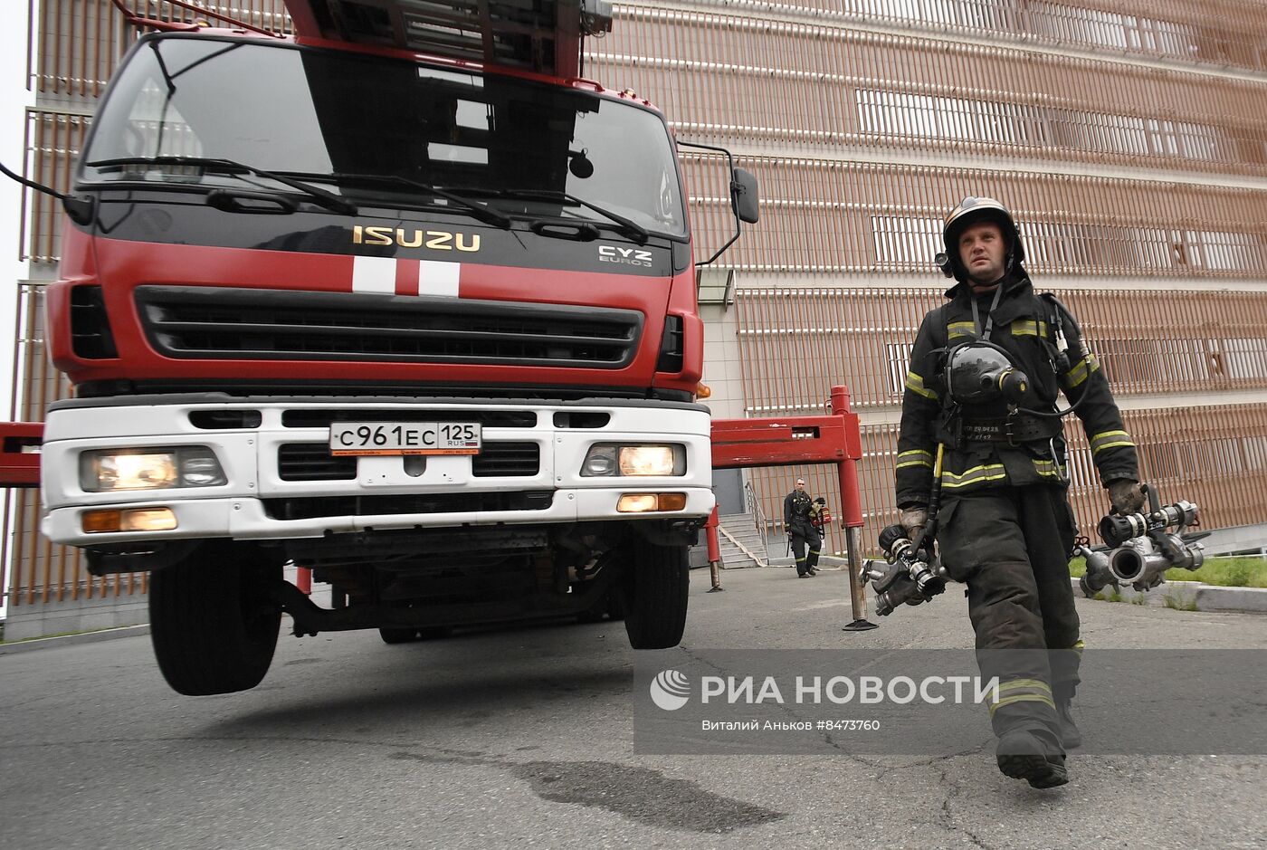 Пожарно-тактические учения в театре Владивостока