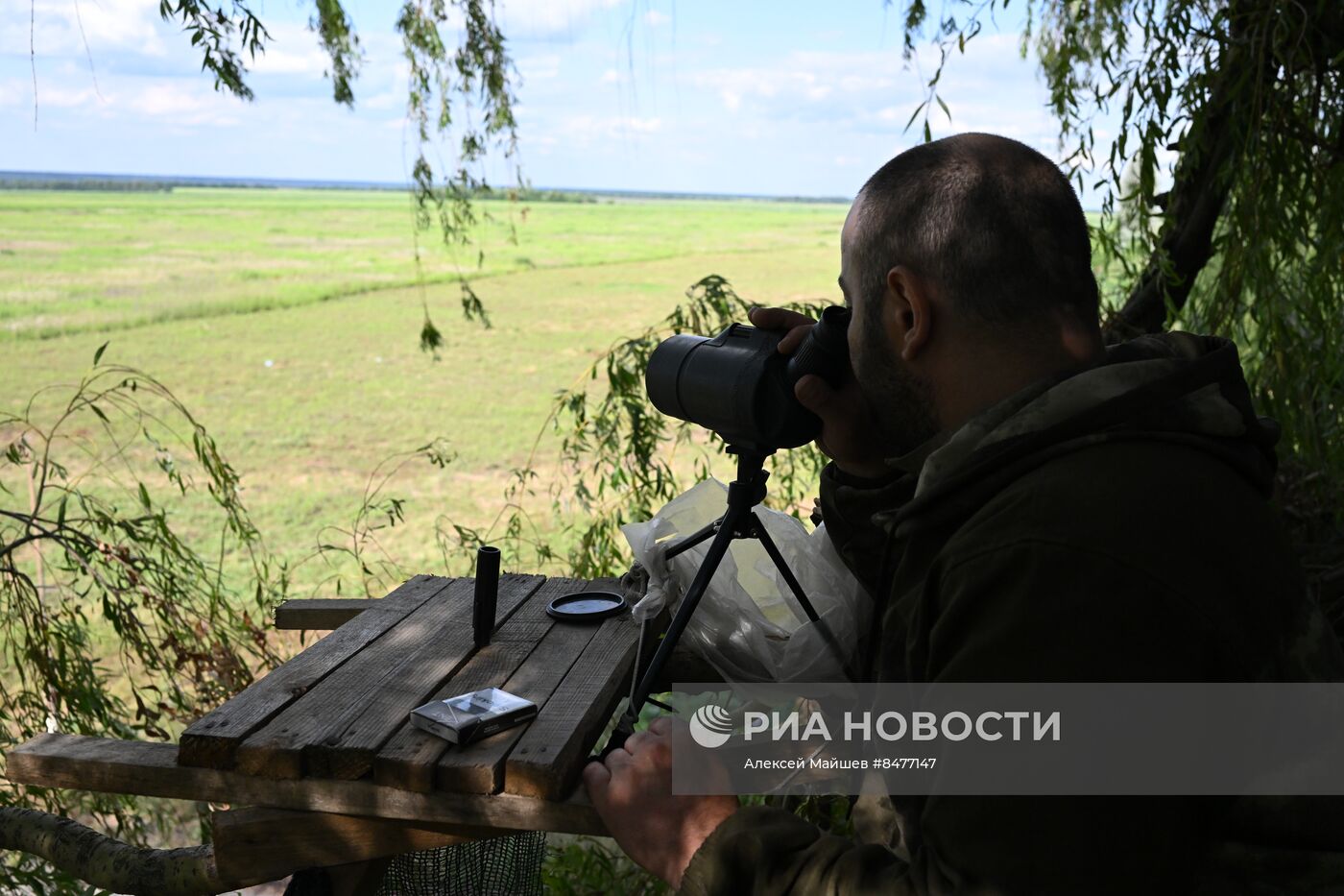 Боевые позиции добровольческого отряда "Барс"