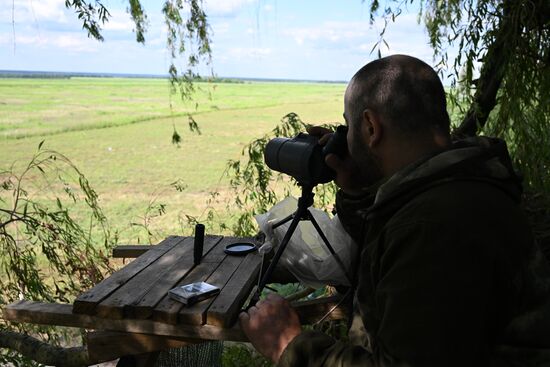 Боевые позиции добровольческого отряда "Барс"