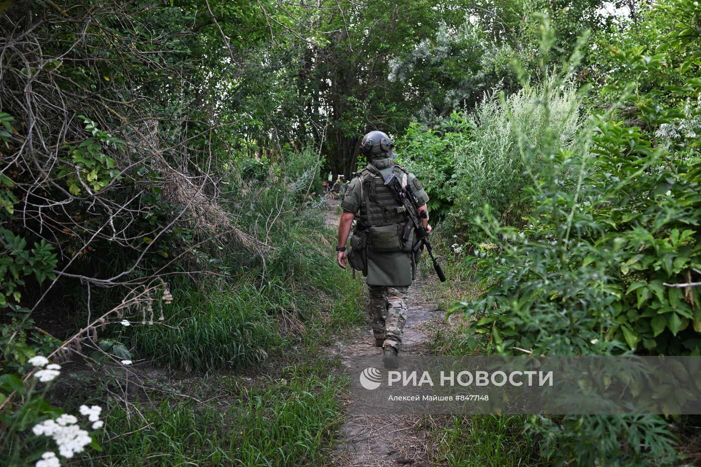 Боевые позиции добровольческого отряда "Барс"