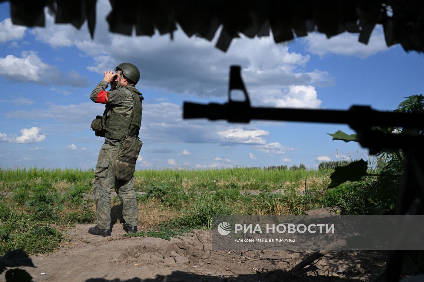 Боевые позиции добровольческого отряда "Барс"