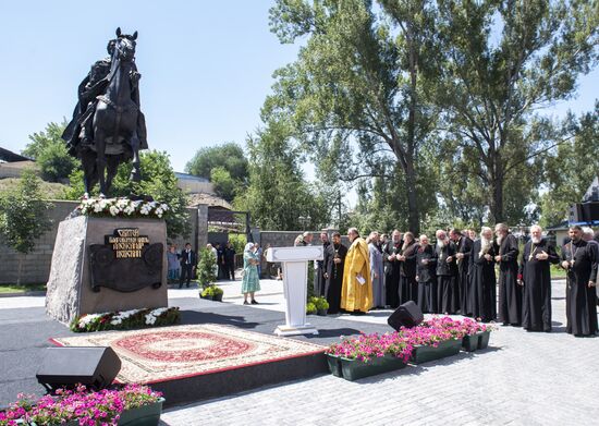 Открытие памятника А. Невскому в Казахстане