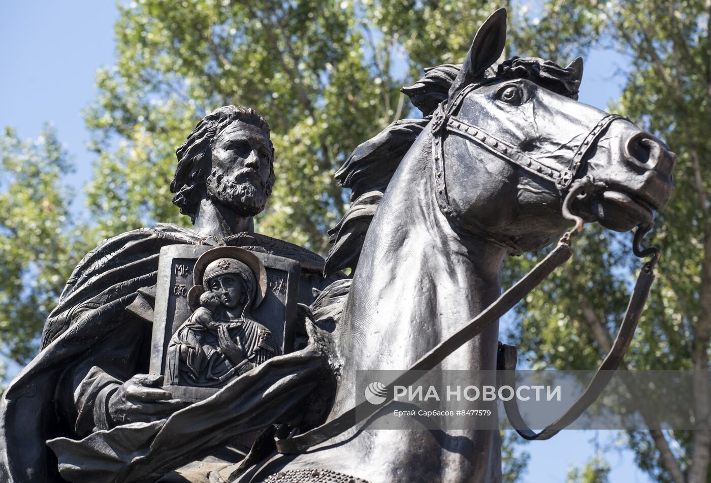 Открытие памятника А. Невскому в Казахстане