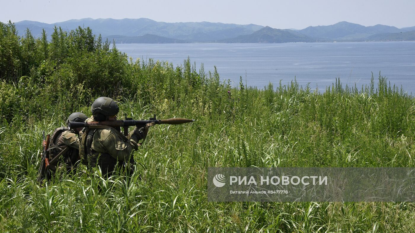 Учения морской пехоты ТОФ в Приморском крае