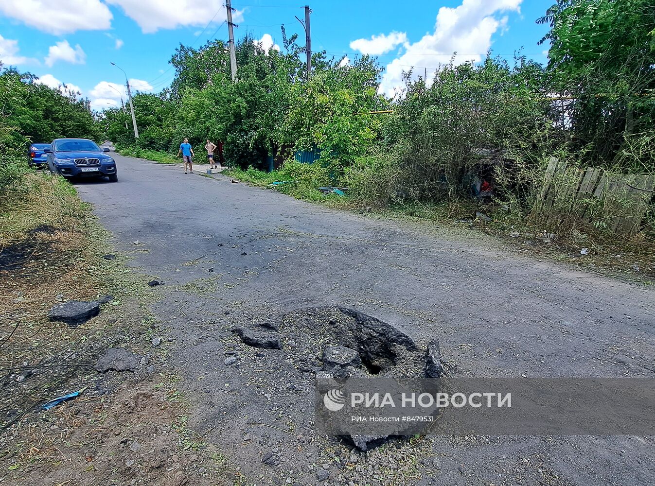 Последствия обстрела Донецка