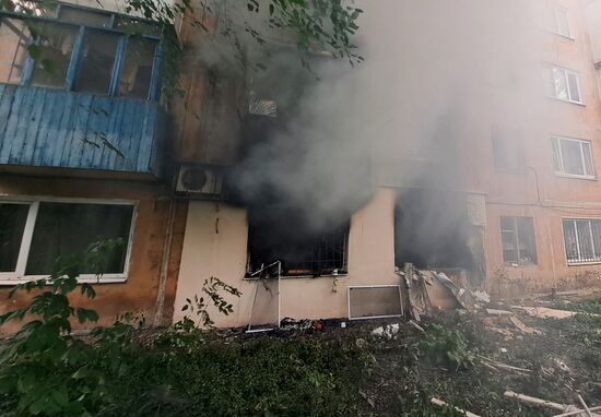 Последствия обстрела Донецка