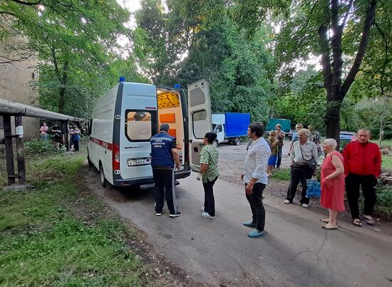 Последствия обстрела Донецка