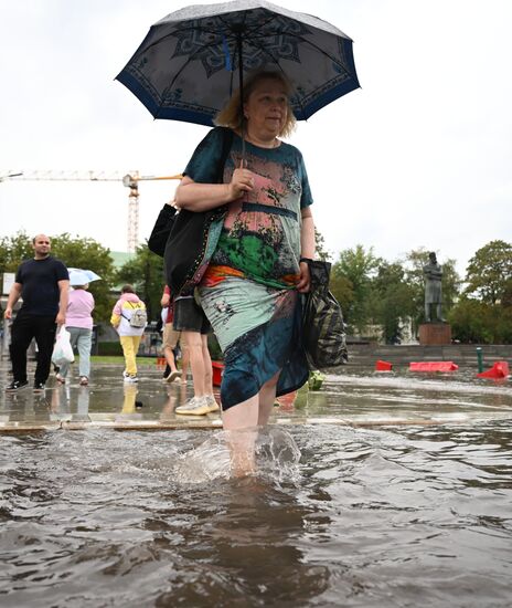 Сильный ливень в Москве