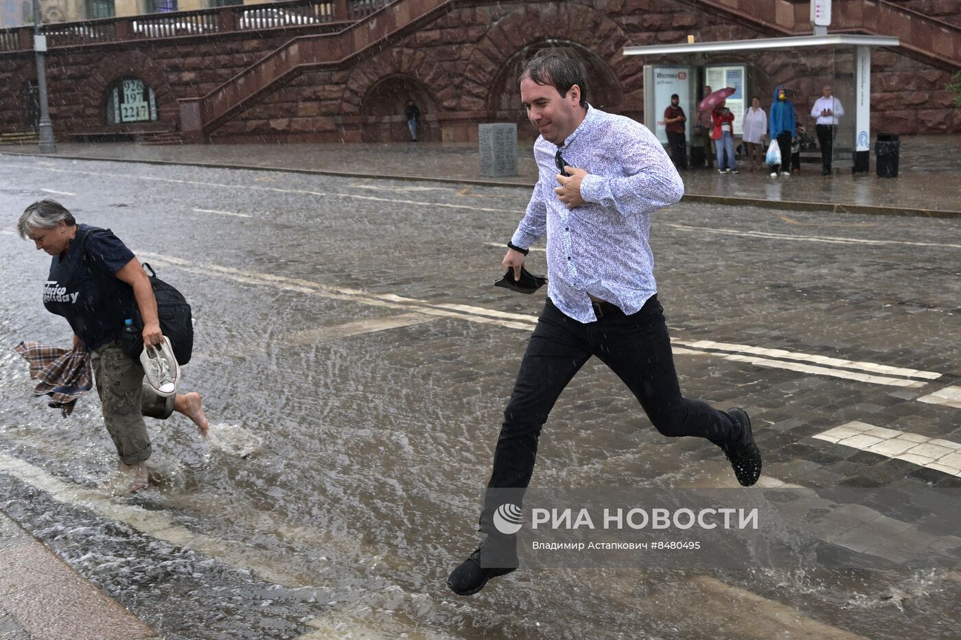 Сильный ливень в Москве