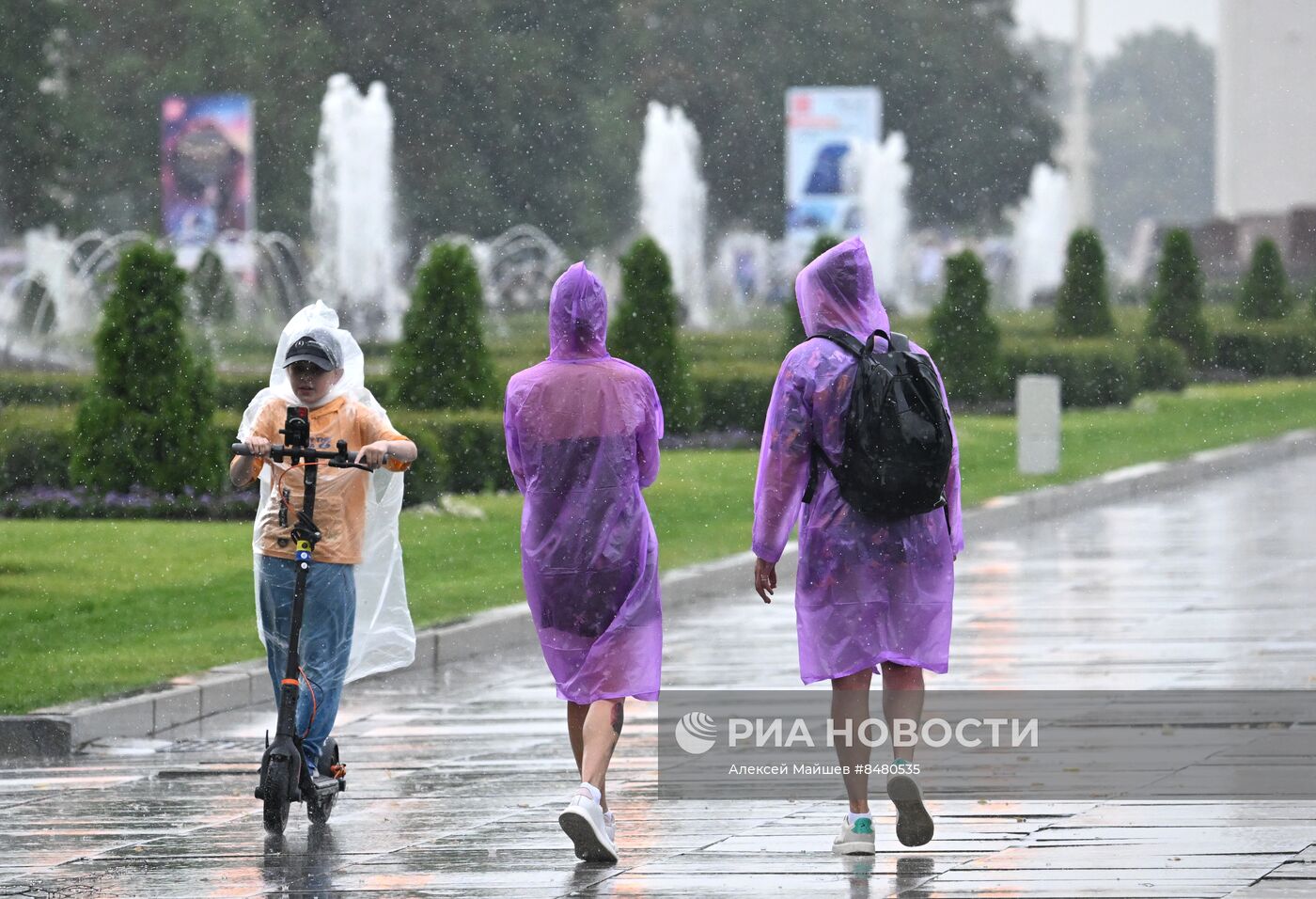 Сильный ливень в Москве