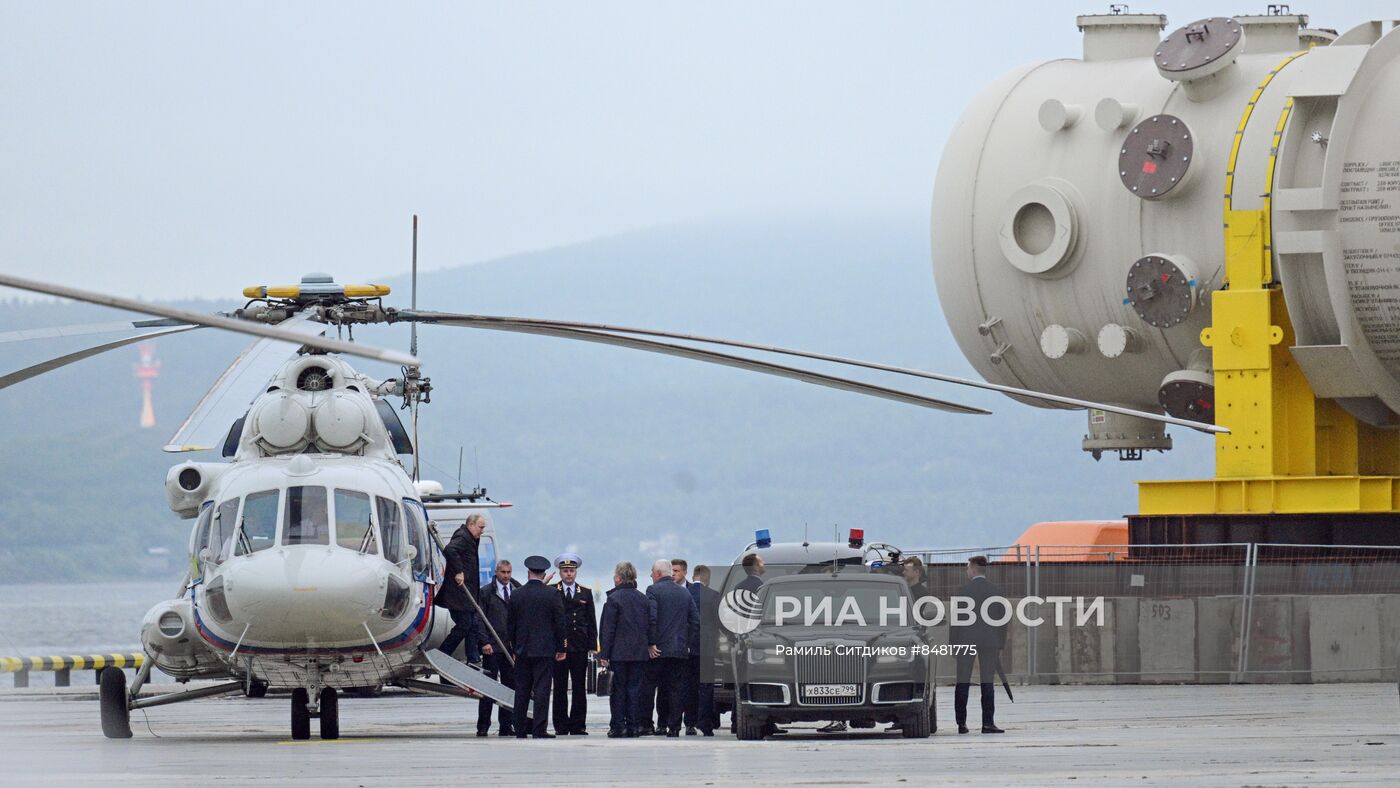 Рабочая поездка президента РФ В. Путина в Мурманскую область