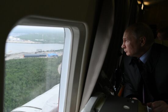Рабочая поездка президента РФ В. Путина в Мурманскую область