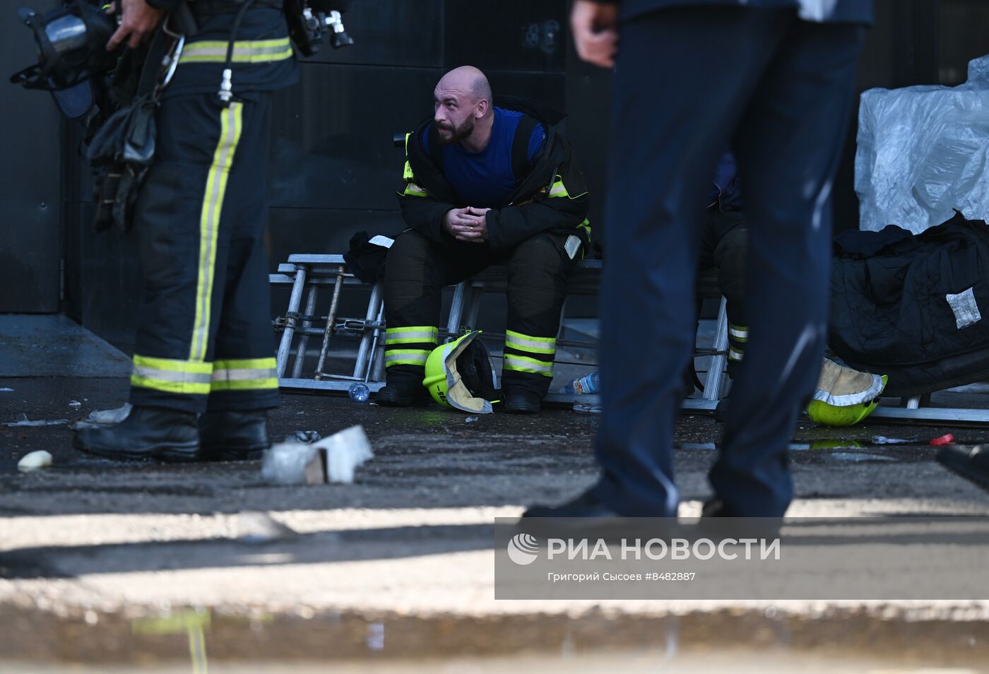 Прорыв горячей воды в ТЦ "Времена года" в Москве