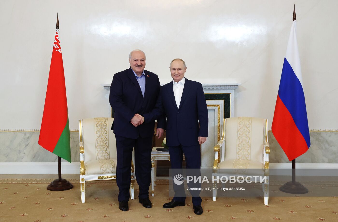 Встреча президента РФ В. Путина и президента Белоруссии А. Лукашенко