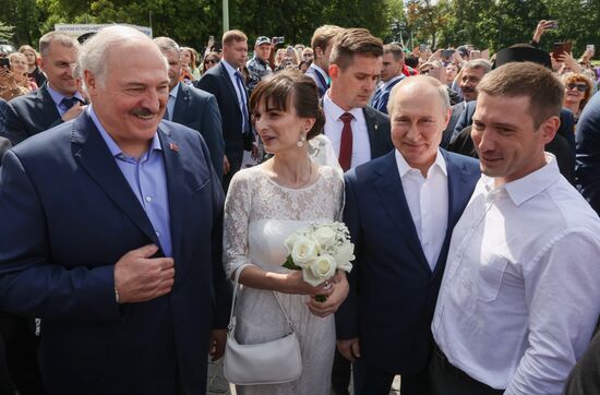 Встреча президента РФ В. Путина и президента Белоруссии А. Лукашенко