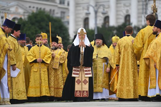 Патриаршее служение в День Крещения Руси