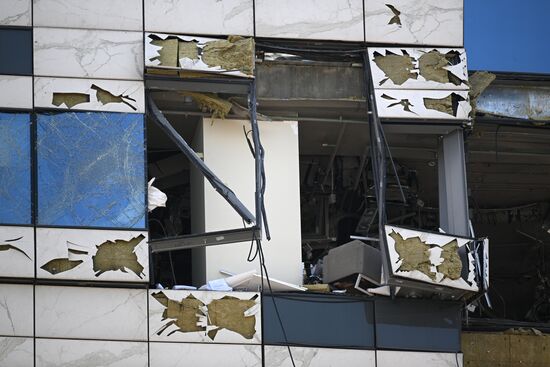 Последствия попытки атаки украинских беспилотников в Москве