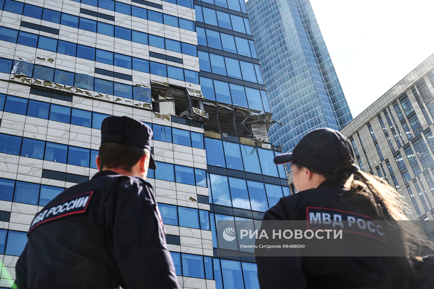 Последствия попытки атаки украинских беспилотников в Москве