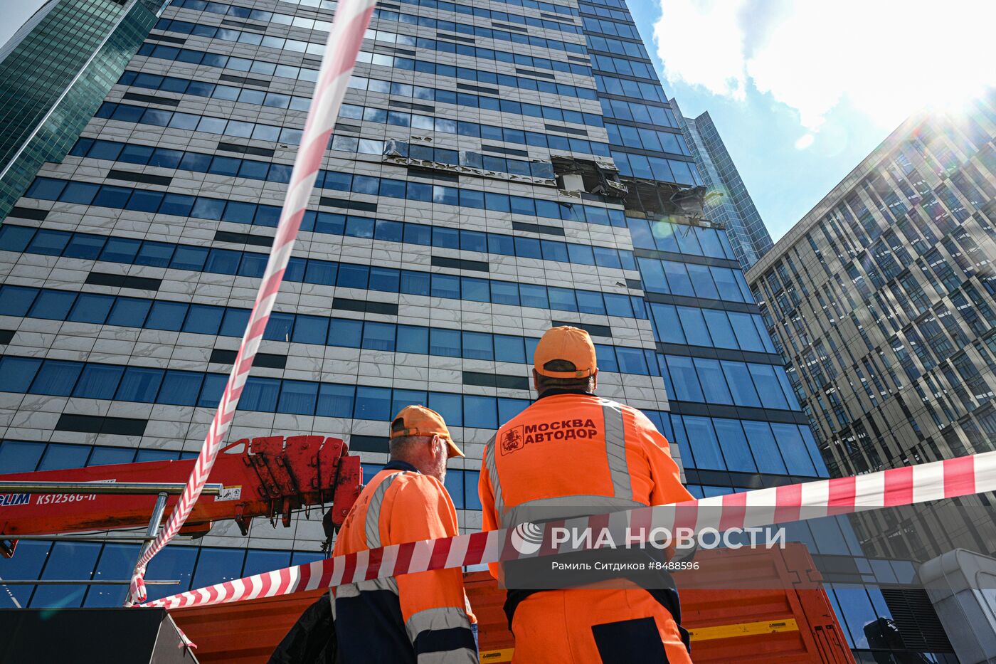 Последствия попытки атаки украинских беспилотников в Москве