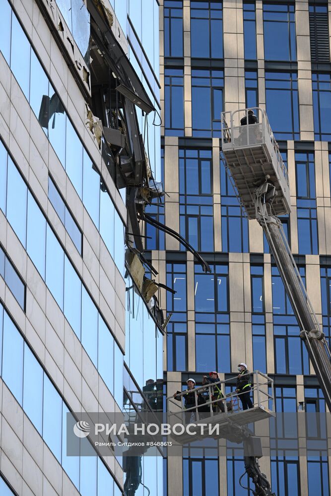 Последствия попытки атаки украинских беспилотников в Москве