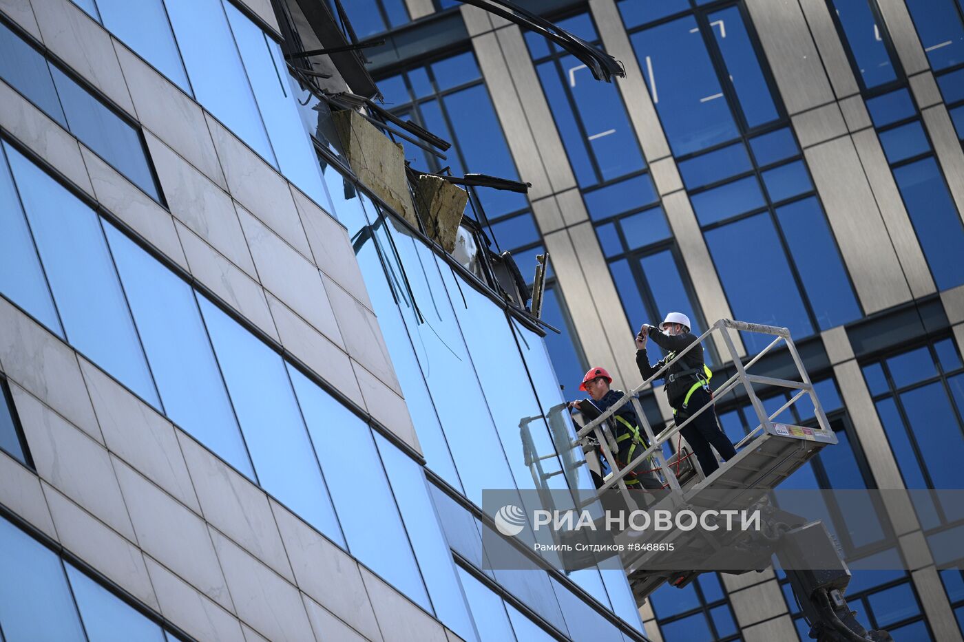 Последствия попытки атаки украинских беспилотников в Москве