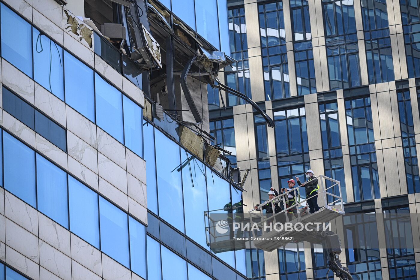 Последствия попытки атаки украинских беспилотников в Москве