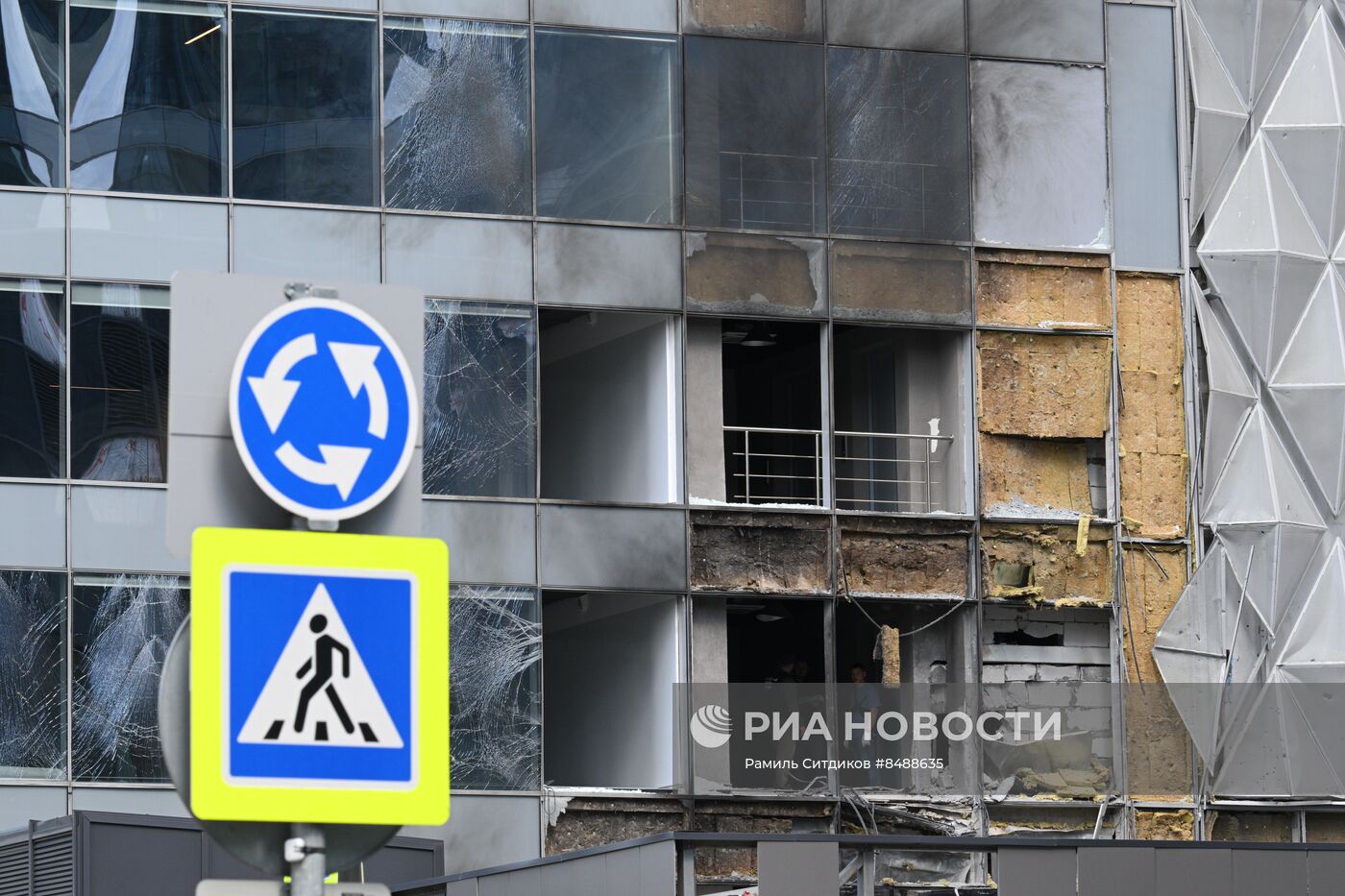 Последствия попытки атаки украинских беспилотников в Москве