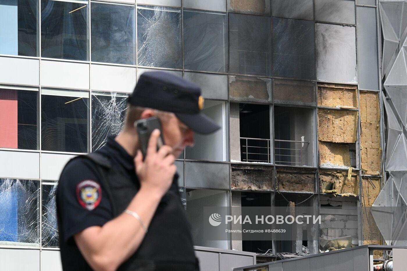 Последствия попытки атаки украинских беспилотников в Москве
