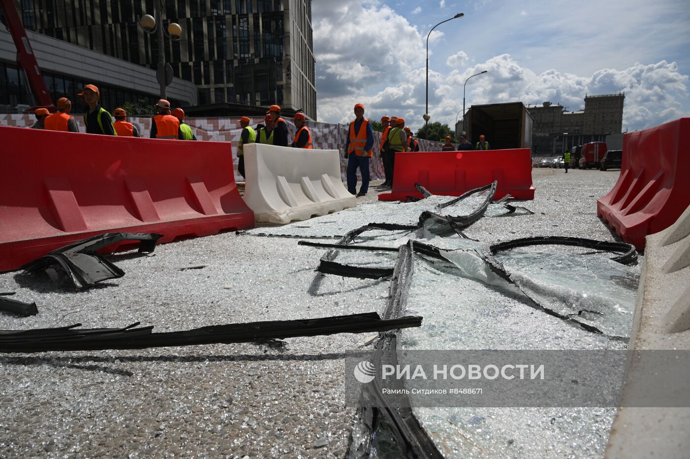 Последствия попытки атаки украинских беспилотников в Москве