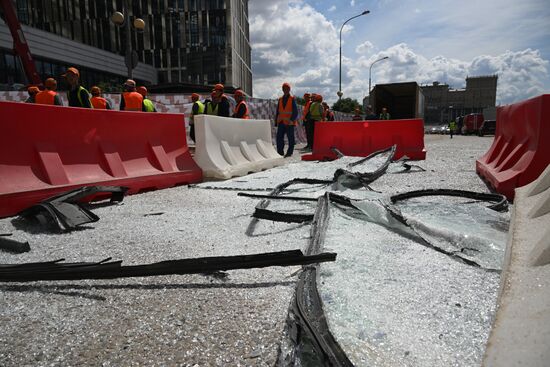 Последствия попытки атаки украинских беспилотников в Москве