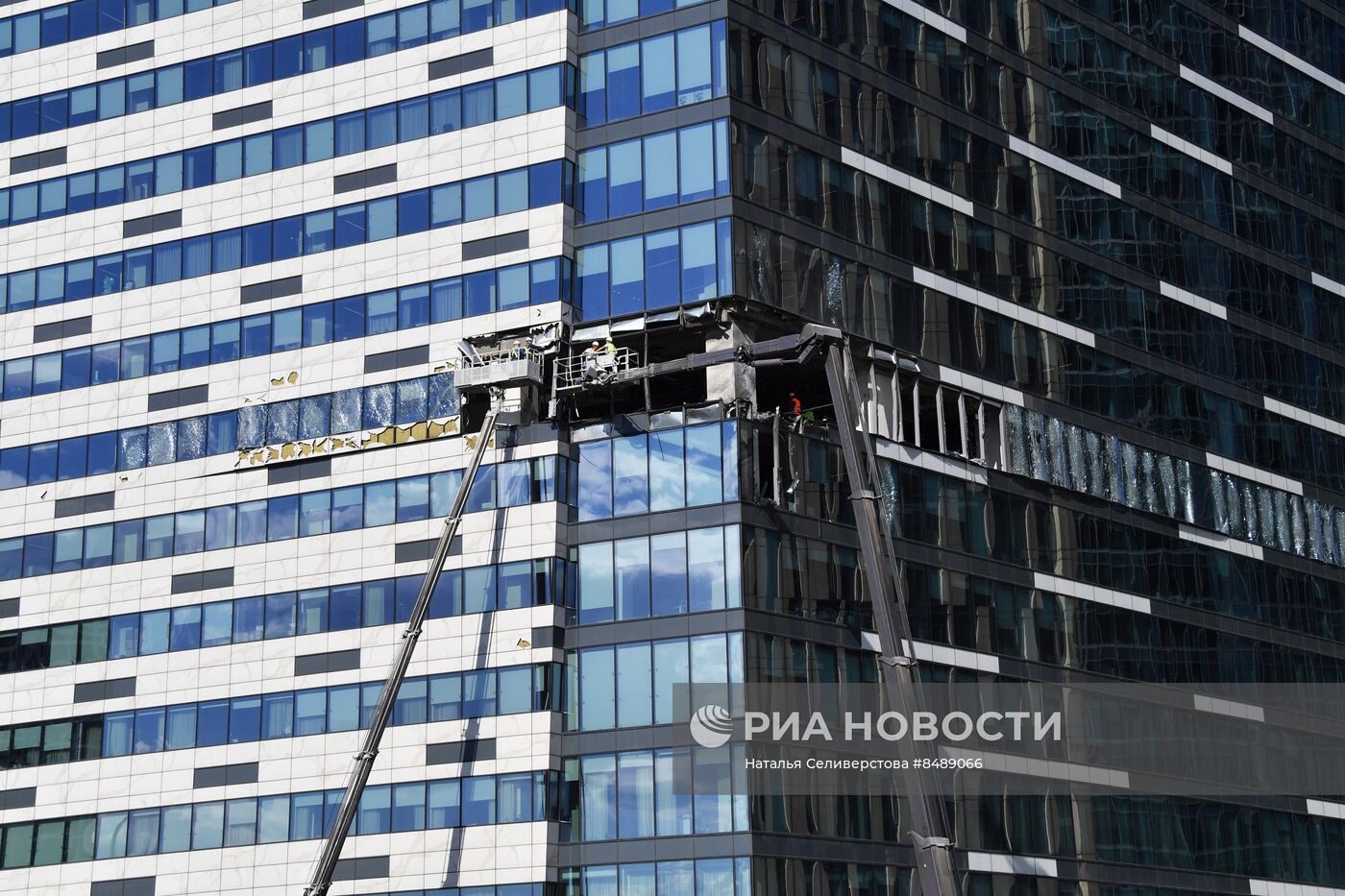 Последствия попытки атаки украинских беспилотников в Москве