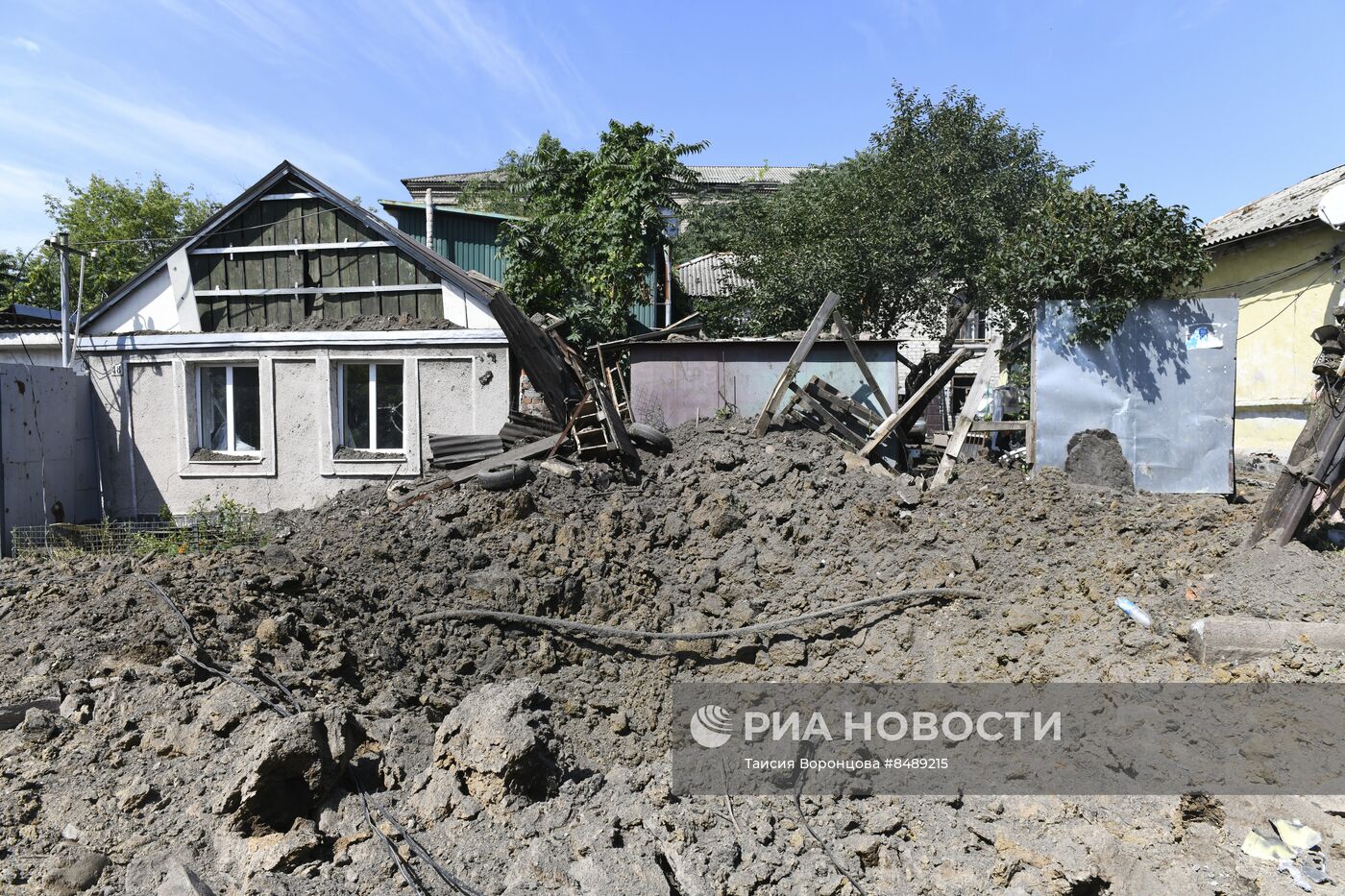 Последствия обстрела Донецка со стороны ВСУ