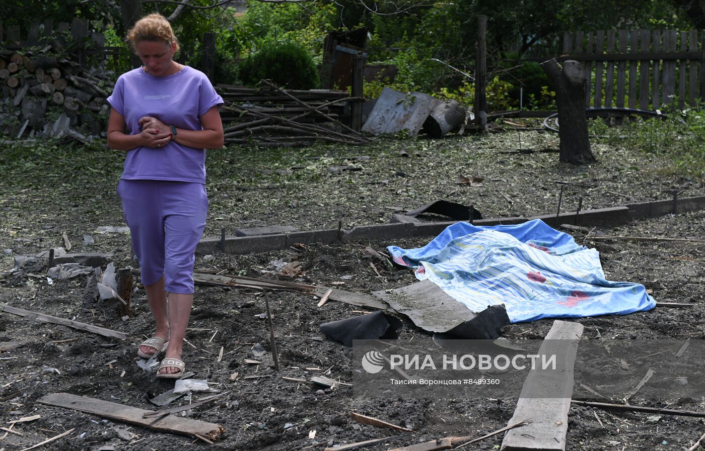 Последствия обстрела Донецка со стороны ВСУ