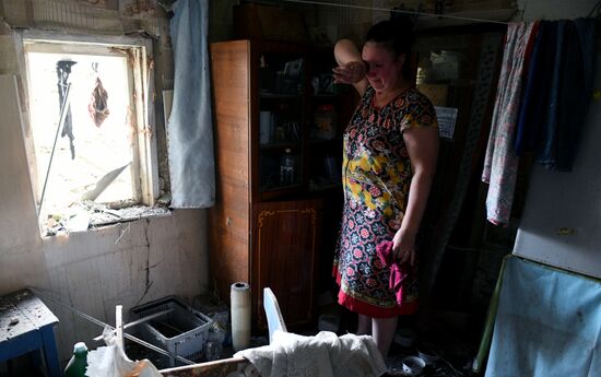 Последствия обстрела Донецка со стороны ВСУ