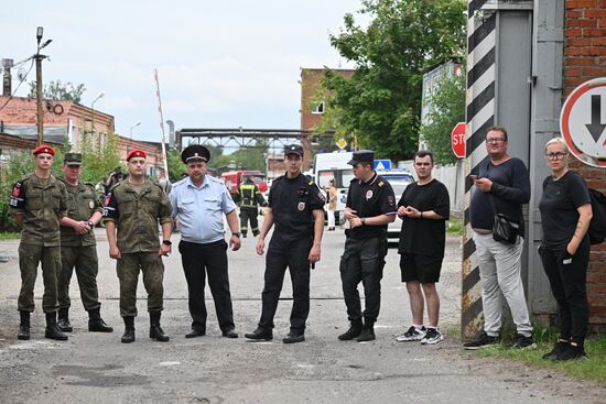 Взрыв на территории Загорского оптико-механического завода в Сергиевом Посаде