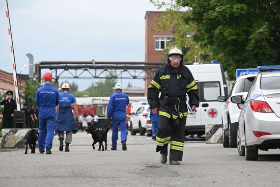 Взрыв на территории Загорского оптико-механического завода в Сергиевом Посаде