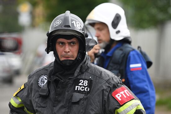 Взрыв на территории Загорского оптико-механического завода в Сергиевом Посаде