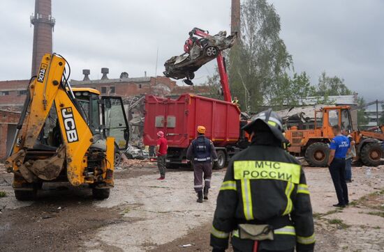 Взрыв на территории Загорского оптико-механического завода в Сергиевом Посаде