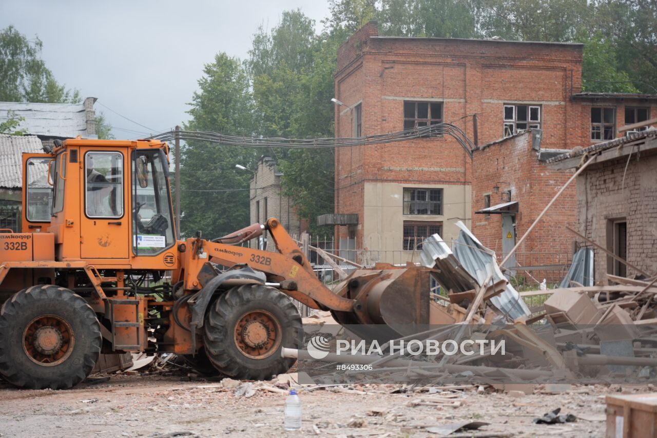 Взрыв на территории Загорского оптико-механического завода в Сергиевом Посаде