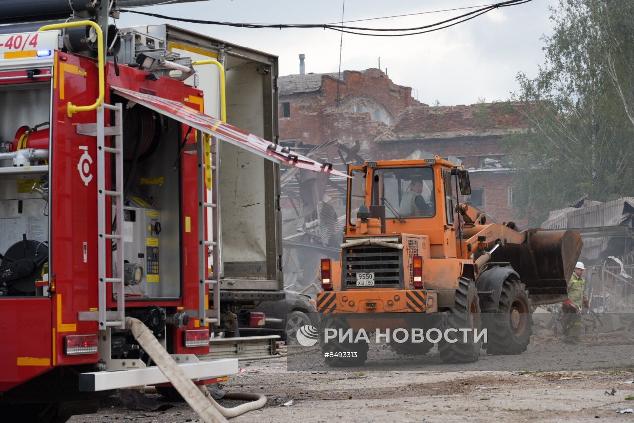 Взрыв на территории Загорского оптико-механического завода в Сергиевом Посаде