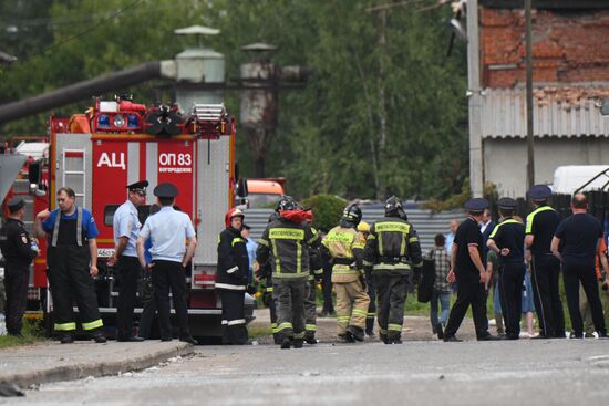 Взрыв на территории Загорского оптико-механического завода в Сергиевом Посаде