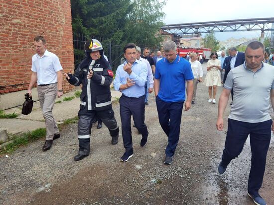 Взрыв на территории Загорского оптико-механического завода в Сергиевом Посаде