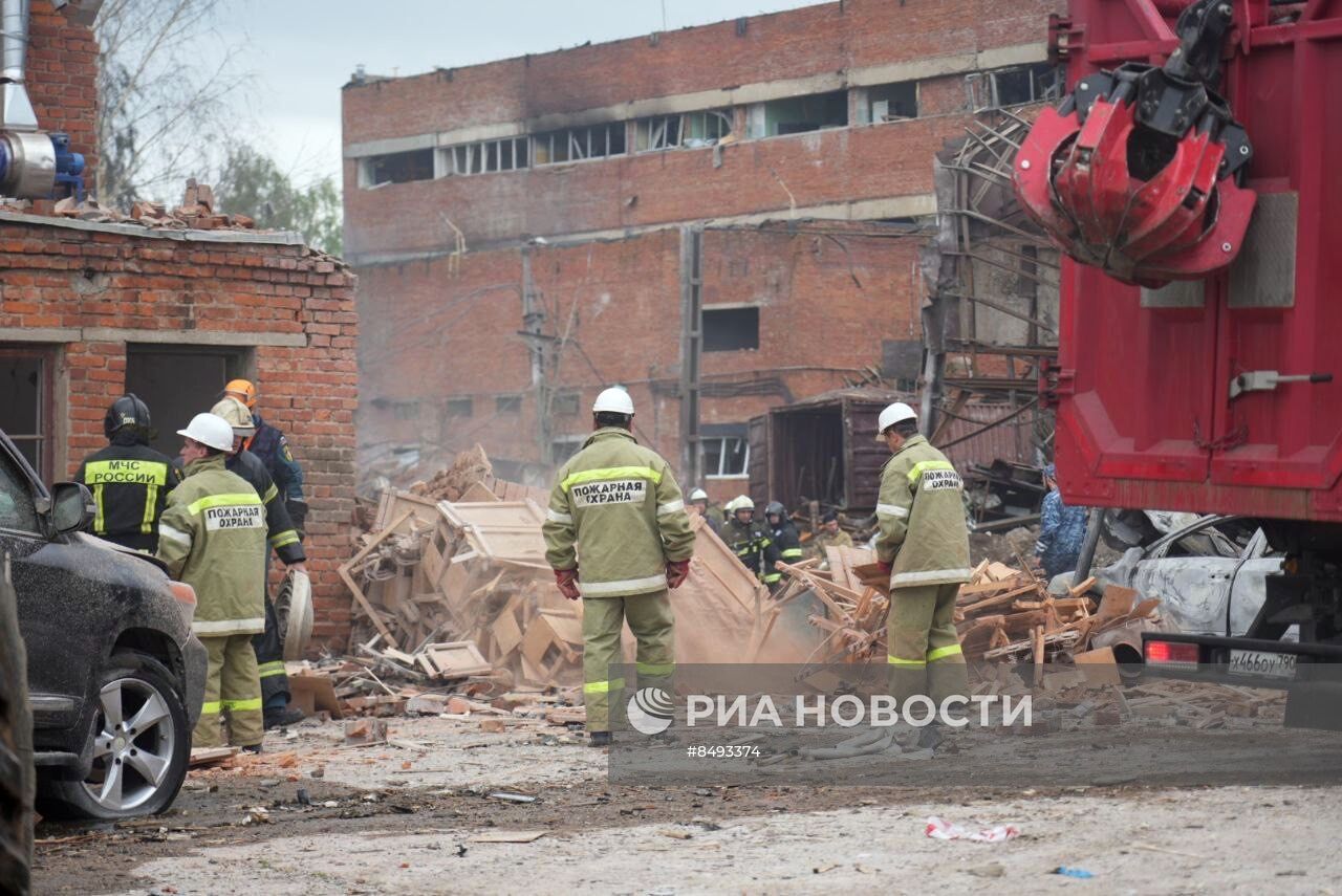 Взрыв на территории Загорского оптико-механического завода в Сергиевом Посаде