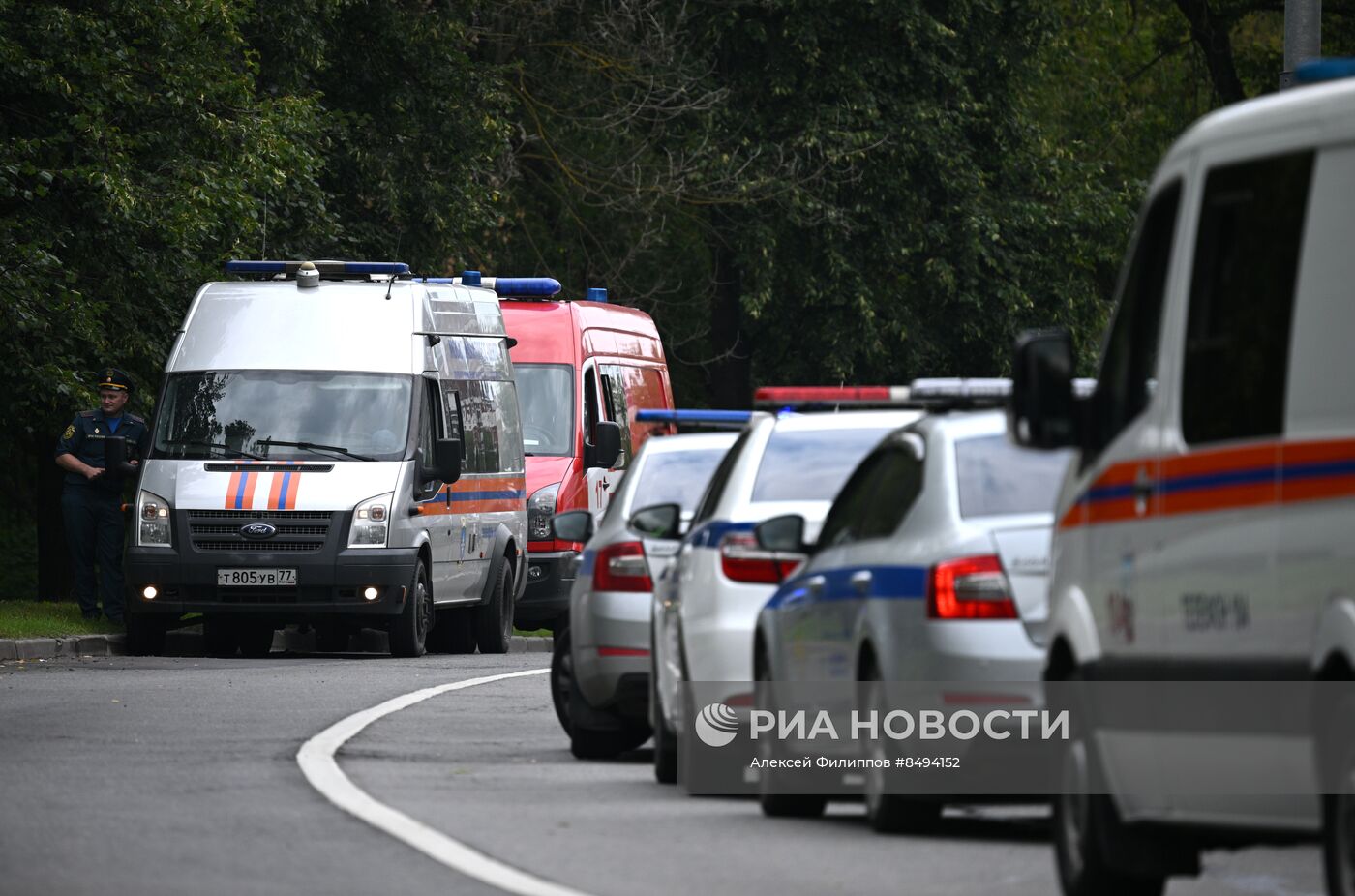 В районе Карамышевской набережной в Москве упал беспилотник