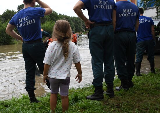 Подтопления из-за дождей в Уссурийске