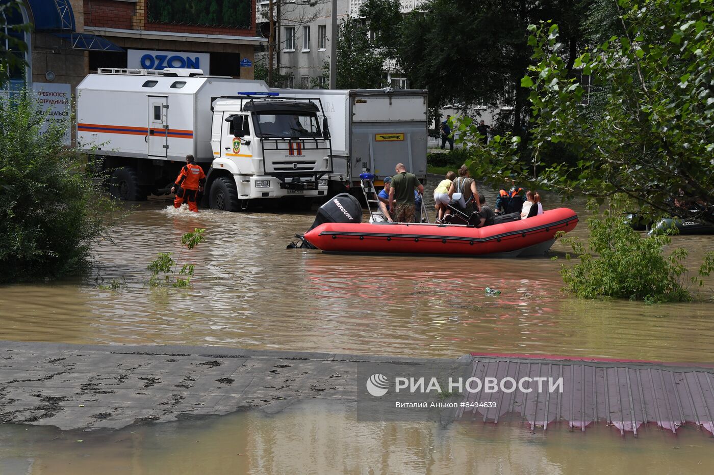 Подтопления из-за дождей в Уссурийске