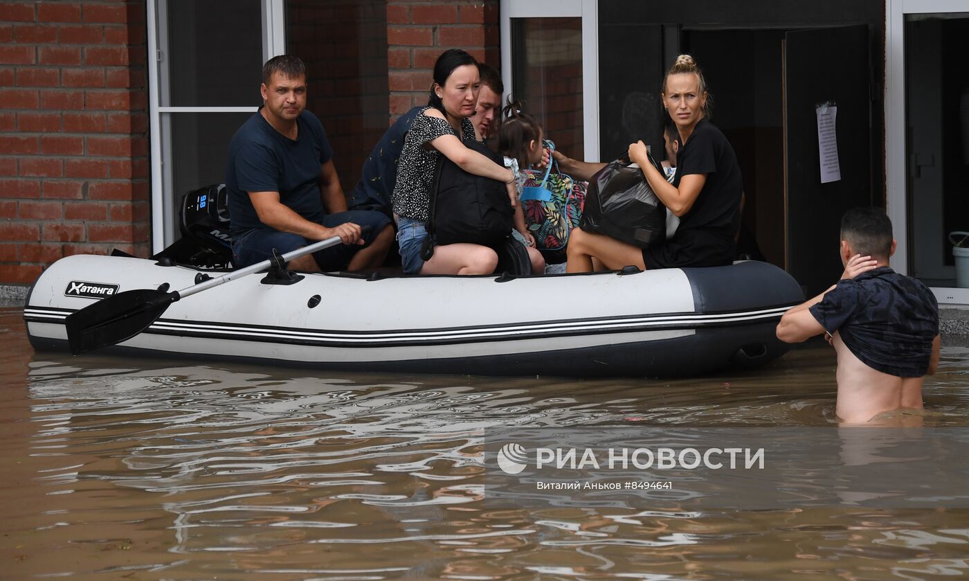 Подтопления из-за дождей в Уссурийске