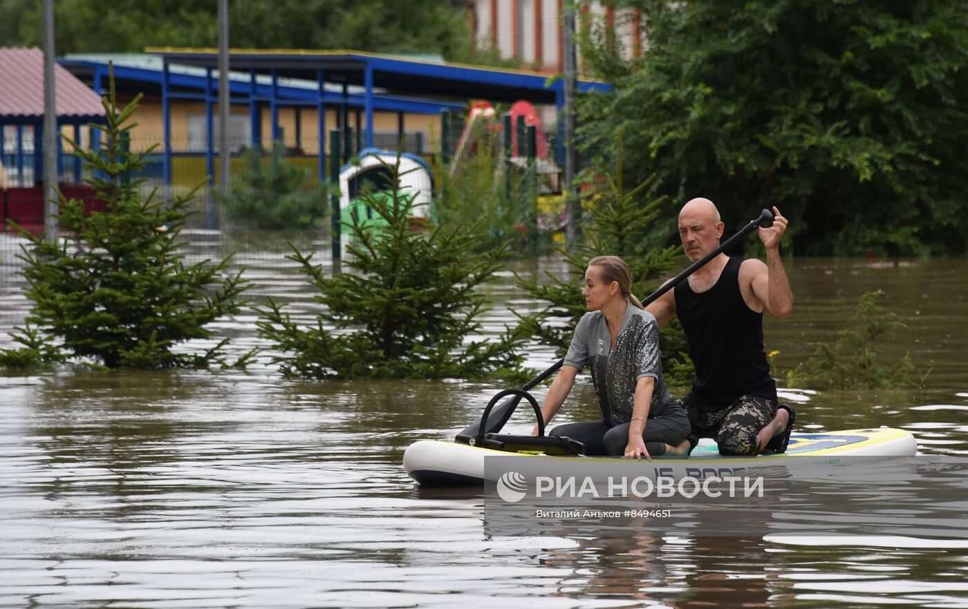 Подтопления из-за дождей в Уссурийске