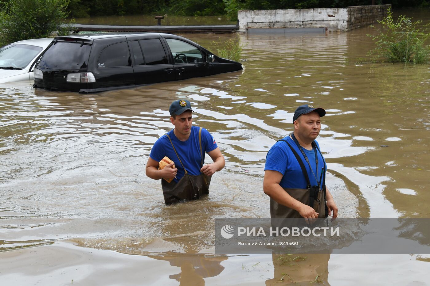 Подтопления из-за дождей в Уссурийске