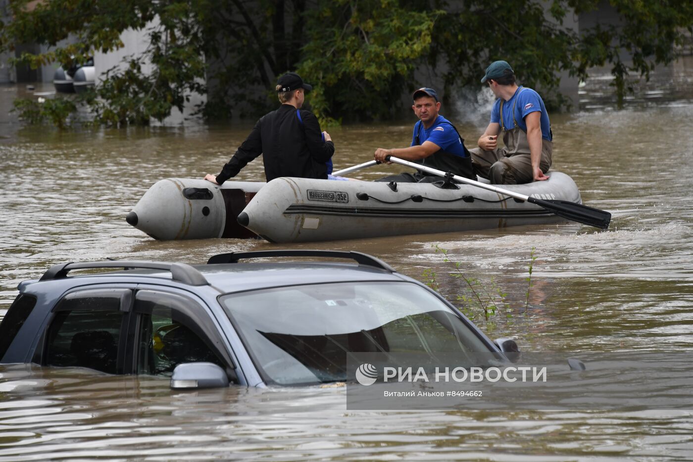 Подтопления из-за дождей в Уссурийске